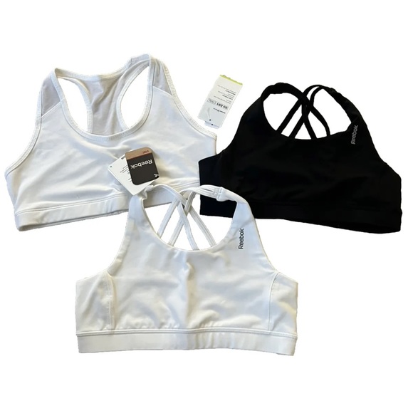 3X Reebok & Old Navy Girls Youth White & Black Sports Bra, Size XL 16, XXL (16) - Picture 1 of 13